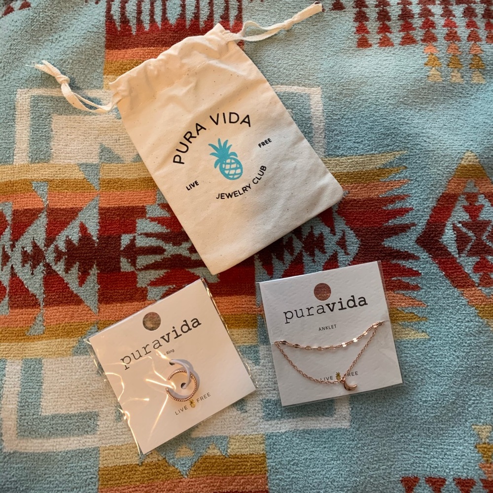 Pura Vida Anklet and Toe Ring